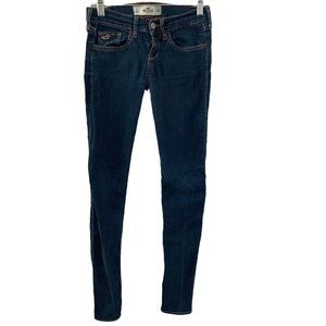 Hollister Jeans Skinny Social Stretch Womens Dark Wash Stretch Size 3 26W